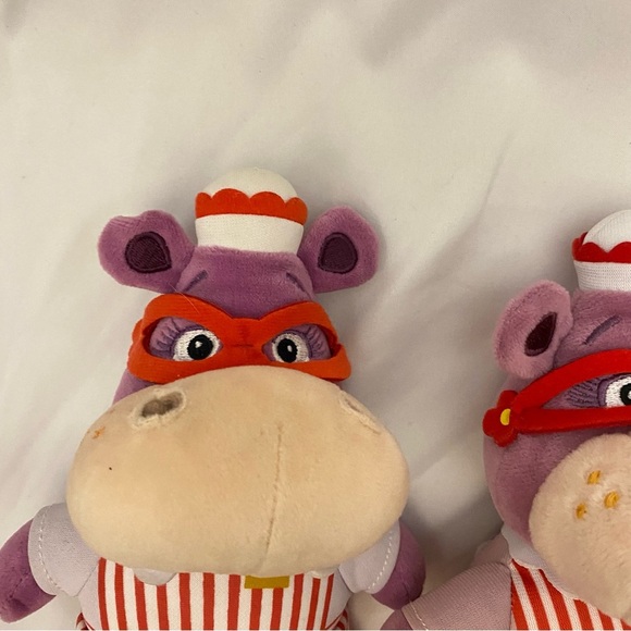 Disney Doc McStuffins Hallie Hippo Plush Doll Stuffed Soft Toy 8 Lot Of 2 - Picture 13 of 14